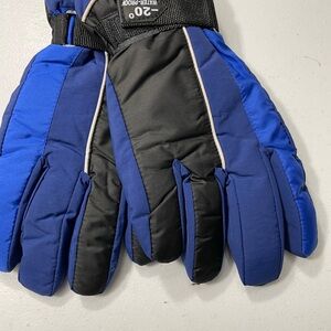 Men's Classic Black Insulated Winter Gloves Blue Black CB-W